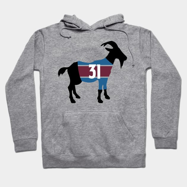 Philipp Grubauer GOAT Hoodie by cwijeta